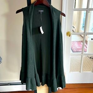 The limited collection size medium beautifully ruffled cardigan sweater